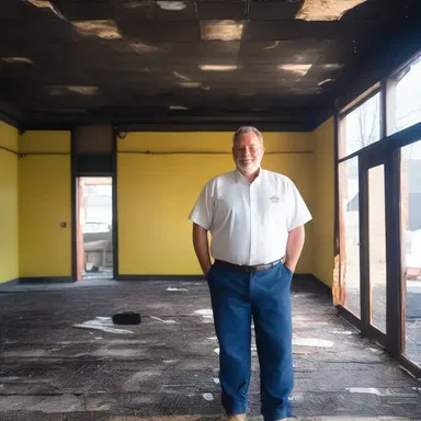 After the fire destroyed his restaurant, he was at a loss for how to rebuild it without going bankrupt.