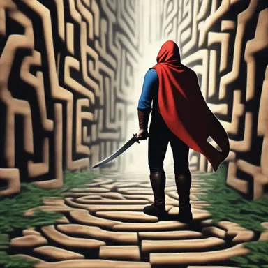 As the hero entered the treacherous maze, he found himself at a loss, unsure which path to take.