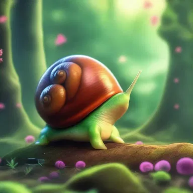 In the magical realm of 'Eternia', the snails were enchanted creatures that possessed the power to grant wishes.