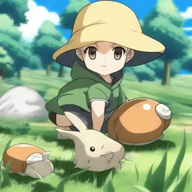 In the anime series, the protagonist has the ability to gather snails and use them in battles.