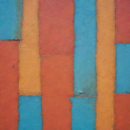 A detailed and beautifully textured wall with vibrant colors.