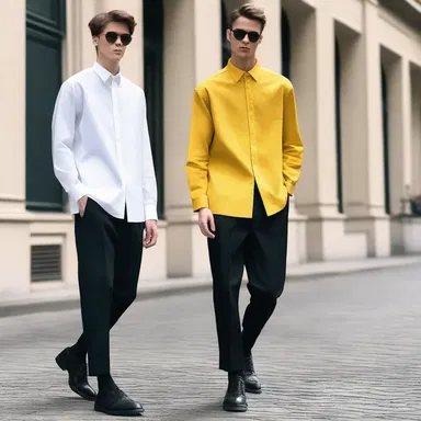 The trend of oversized shirts paired with slim-fit pants showcases a beautiful balance of subservience and contrast in fashion.