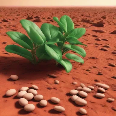 In the distant future of this science fiction novel, humans have developed a way to grow horse beans on Mars as a sustainable food source.