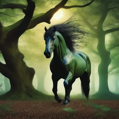 In the enchanted forest of this fantasy novel, the trees bear horse beans that grant extraordinary powers to those who consume them.