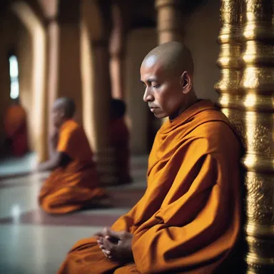 Through prayer and reflection, the monk embarked on a spiritual inquiry to find a deeper understanding of God.