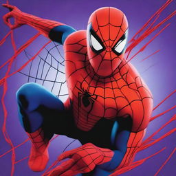 An image of Spiderman, portrayed in the highest quality digital art