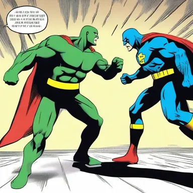 As the superhero confronted the villain, he couldn't contain his anger any longer and burst out with a powerful punch.