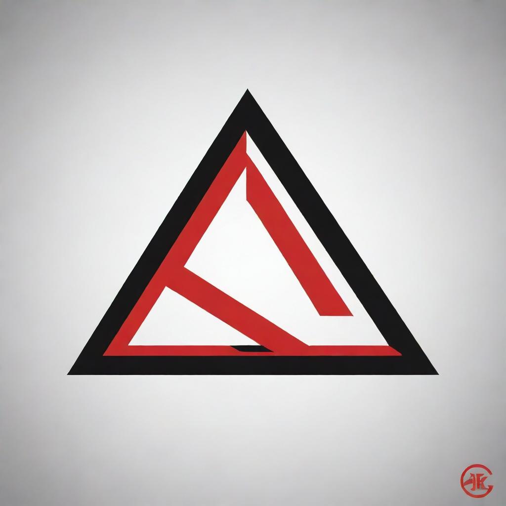 Logo featuring the number 666 incorporated into a triangle with one side broken, colored in shades of red and black.