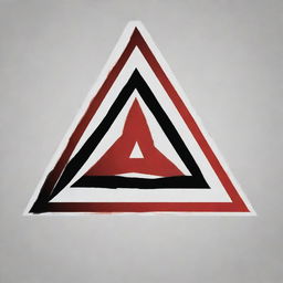 Logo featuring the number 666 incorporated into a triangle with one side broken, colored in shades of red and black.