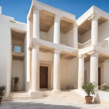 The architect took inspiration from classical Greek architecture to homologize the design of the building.