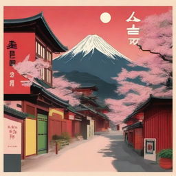 High-quality digital art postcards showcasing various iconic scenes from Japan