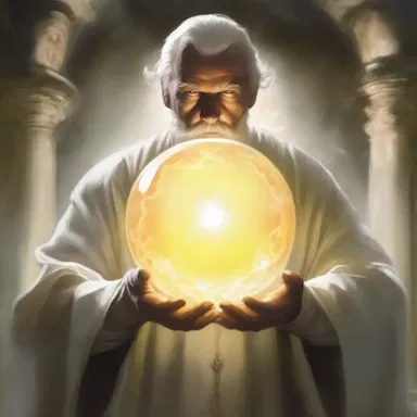 In the fantasy novel, the protagonist found a magical orb with a creamy-colored glow that granted extraordinary powers.