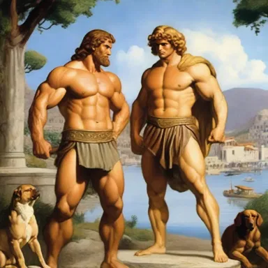 The Greek hero Hercules was often accompanied by his loyal friend, Iolaus, who would bring him strength and support during his adventures.