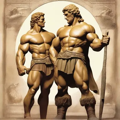 The Greek hero Hercules was often accompanied by his loyal friend, Iolaus, who would bring him strength and support during his adventures.