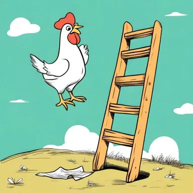 Why did the chicken bring a ladder? Because it wanted to reach new heights of comedy!