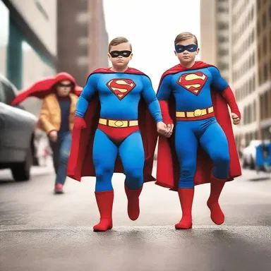 The superhero brought his sidekick along to save the day from the villain.