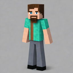 Generate an image of a Minecraft character skin, designed as 'Mr. Craft', with a creative blend of colors and pixelated design inherent to Minecraft visuals.