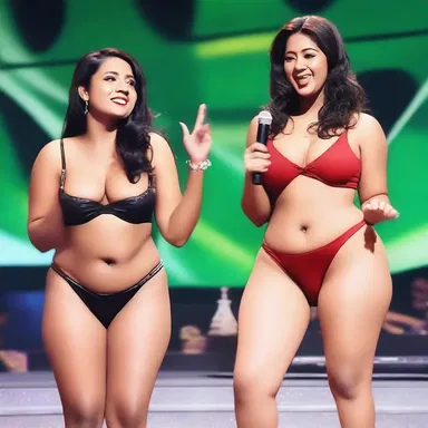 One of the bar girl's funny lines in the comedy skit was a hit among the audience.
