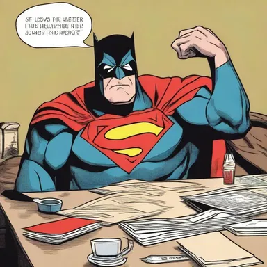 After a long day of fighting villains, the superhero was spent both mentally and physically.