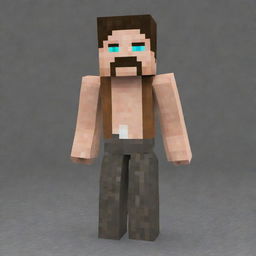 Generate a Minecraft character's skin with a theme emphasizing a frightening and disturbing psychopathic aesthetic