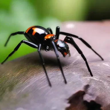 The protagonist in the novel encountered a black widow spider during his adventurous journey through the jungle.