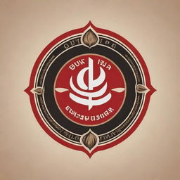 Design a unique and distinctive logo with the text 'Gupitan Jaya' centered above a traditional Indonesian Kopu.