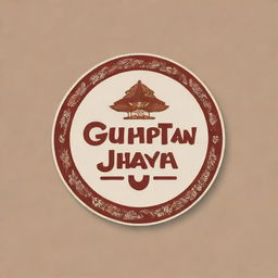 Design a unique and distinctive logo with the text 'Gupitan Jaya' centered above a traditional Indonesian Kopu.