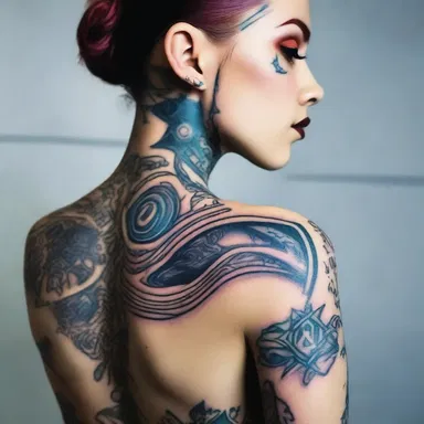 In the futuristic world of the novel, people had tattoos that could change color or display messages on their skin.