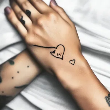 She had a small heart tattooed on her wrist as a romantic gesture to symbolize her love for him.