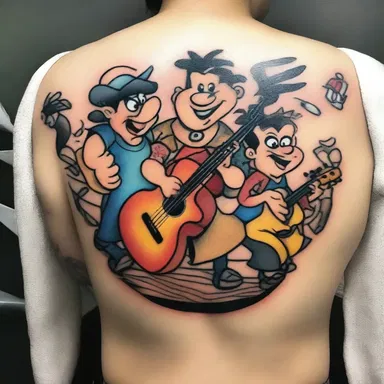 In the cartoon series, the tattoo played a comical tune as the characters scrambled back to their base.