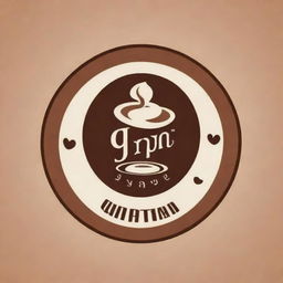 Design a logo with the text 'Gupitan Jaya' and include an illustration of coffee in the center.