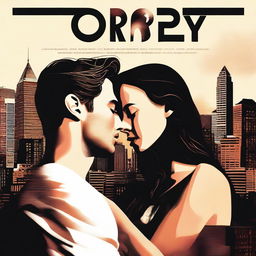 A compelling digital art movie poster for 'Torn Lovers', a modern take on Romeo and Juliet