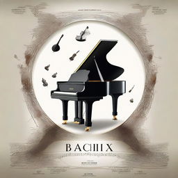 A stylish, high-quality digital art movie poster for 'BachX'