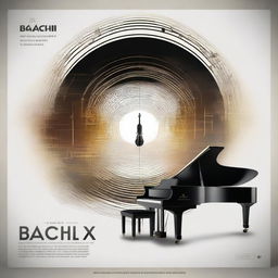 A stylish, high-quality digital art movie poster for 'BachX'