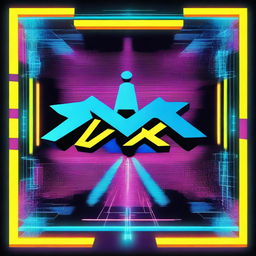 A high-quality digital art movie poster for 'BachX', electrified with vibrant, neon colors