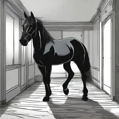 As soon as the protagonist heard a strange noise in the dark hallway, she took time by the forelock and ran out of the haunted house.