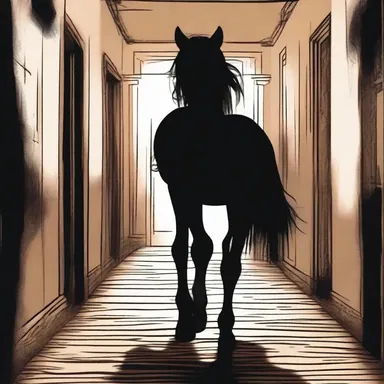 As soon as the protagonist heard a strange noise in the dark hallway, she took time by the forelock and ran out of the haunted house.