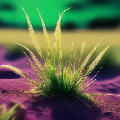In the futuristic world of the science fiction novel, a new species of velvet bent grass has evolved to emit a mesmerizing glow, captivating the inhabitants of the alien planet.