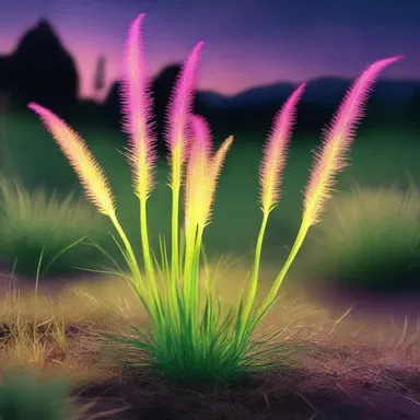 In the futuristic world of the science fiction novel, a new species of velvet bent grass has evolved to emit a mesmerizing glow, captivating the inhabitants of the alien planet.