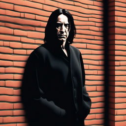 A high-quality, realistic digital art image of Severus Snape from the Harry Potter series