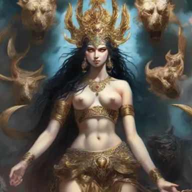 The goddess of chaos dementedly plotted to destroy the peaceful kingdom.