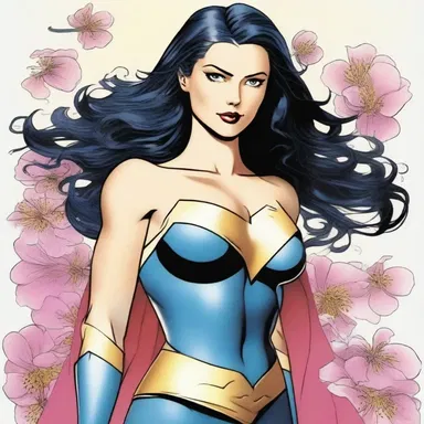 In the comic book, the superhero's love interest was depicted with flowing perianth petals which symbolized her ethereal beauty and grace.