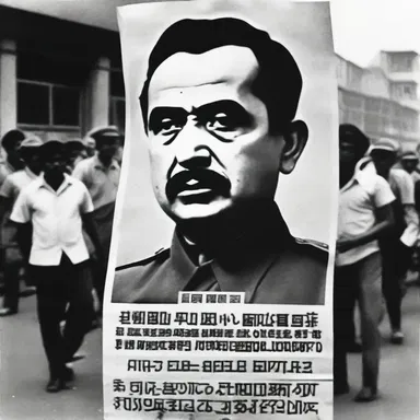 During the rebellion, protesters would crumple posters of the dictator to show their dissent.