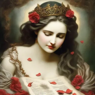In the ancient tale, the goddess of love crumples a love letter from a mortal in disdain.