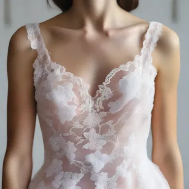 The delicate fabric of the dress easily crumples, making it difficult to maintain its pristine appearance.