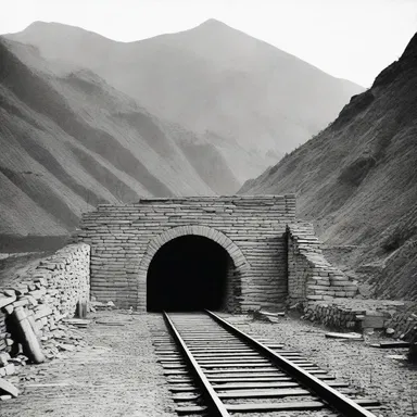 During the construction of the railway in the 19th century, dynamite was used to blast through mountains and create tunnels.
