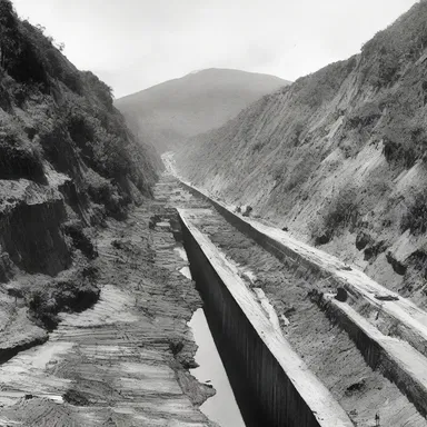 During the construction of the Panama Canal, dynamite was used to blast through mountains and create a passage between the Atlantic and Pacific Oceans.