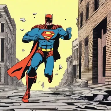 In the comic book, the superhero planted dynamite strategically to collapse a building and prevent the evil organization from executing their evil plans.