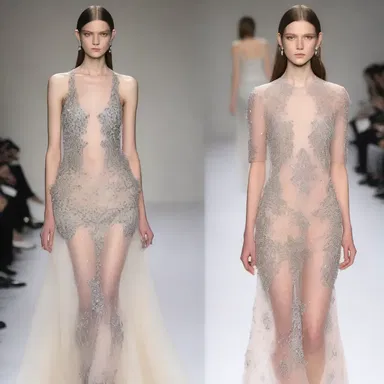 The designer decided to delete the excessive embellishments on the dress to achieve a more elegant and minimalist look.