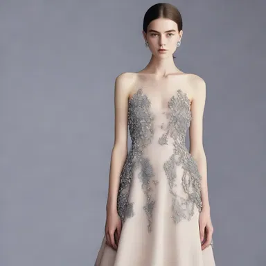 The designer decided to delete the excessive embellishments on the dress to achieve a more elegant and minimalist look.